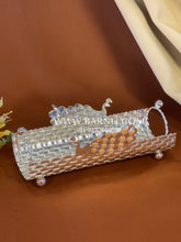 Enamel Peacock Weave Tray