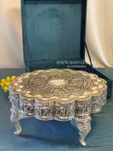 Pure Silver Elephant Leg Meenakari Chowki