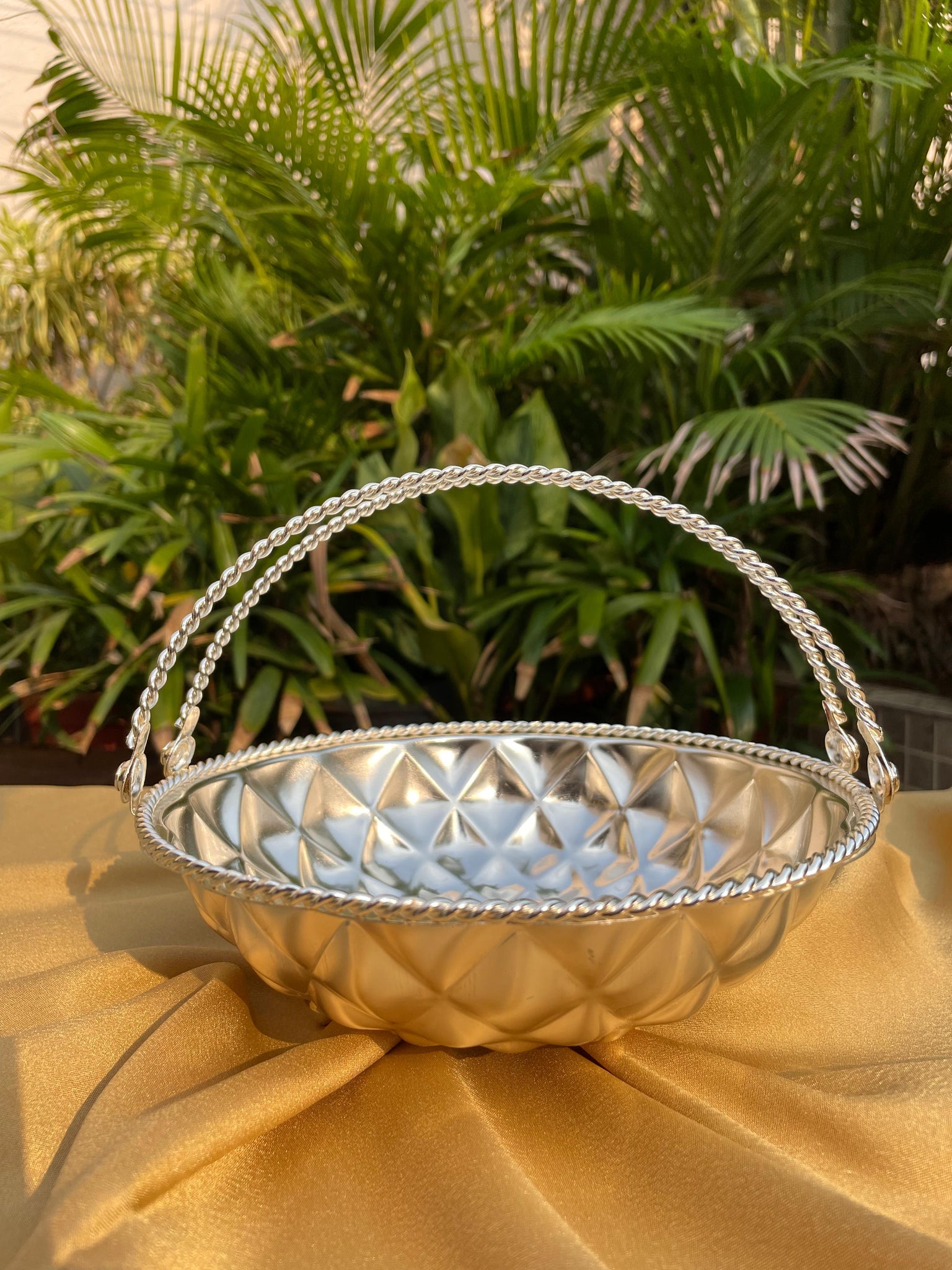 Double Wire Ornate Basket