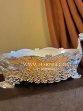 Enamel Peacock Boat Shape Bowl