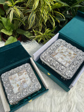 Pure Silver Mother of Pearl Chowki