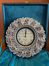 Pure Silver Rose Clock