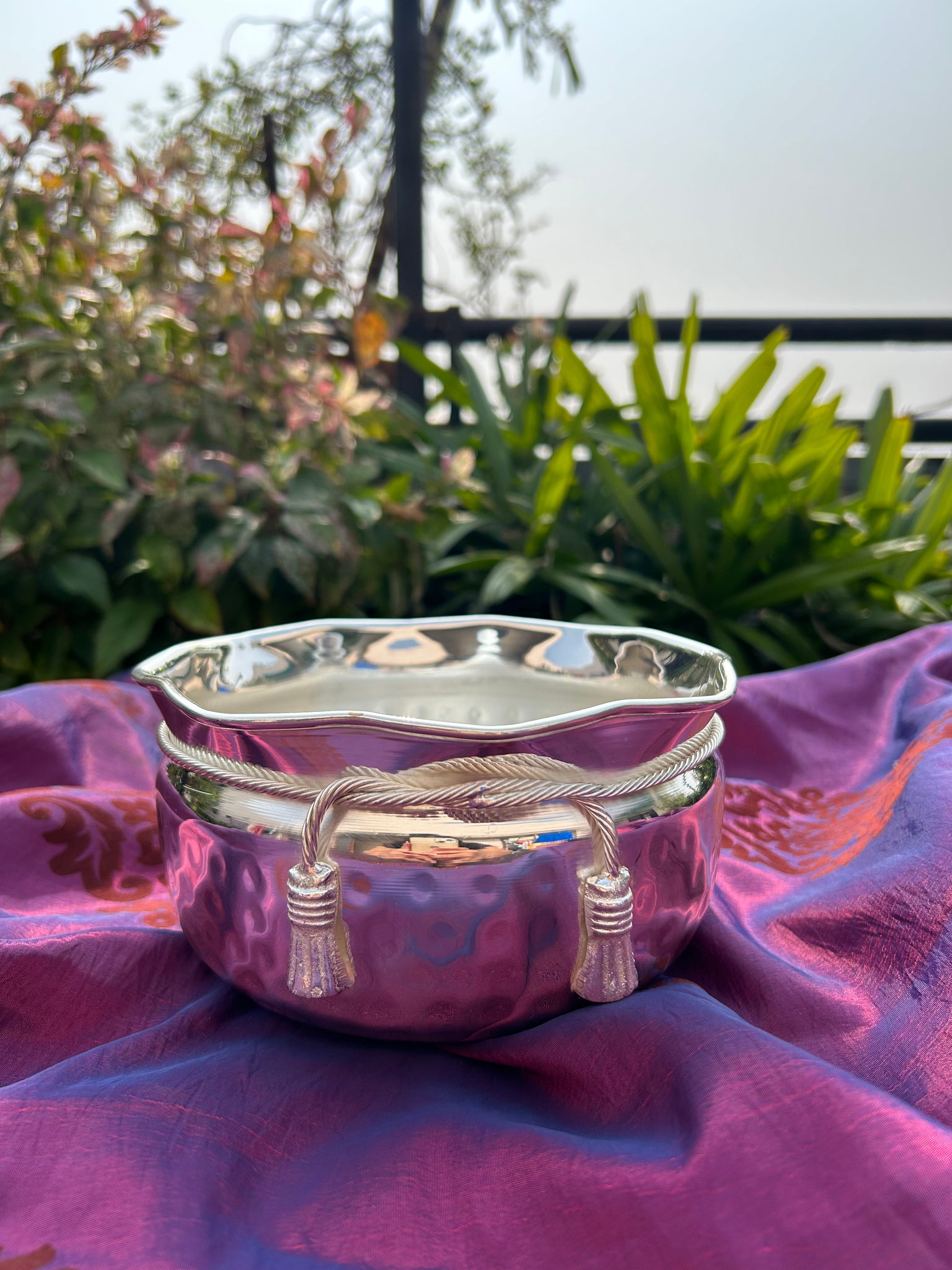 Vintage Silver Knotted Bowl