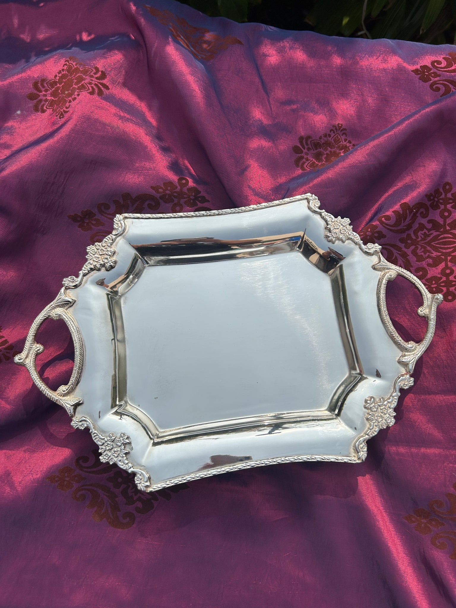 Vintage Silver Look Tray