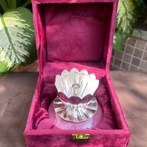 Lotus Diya with Resin base