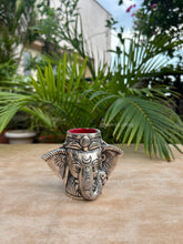 Elegant elephant pen stand with intricate detailing, premium office décor and corporate gift idea.