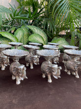 German silver elephant bowl with raised trunk – decorative plate for sweets, dry fruits, chocolates, and festive gifting.