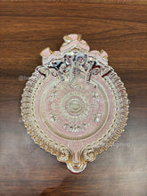 Elegant enamel Ganesh platter with ornate craftsmanship, a premium spiritual keepsake and luxury gift for weddings, anniversaries and corporate occasions.