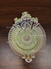 Elegant enamel Ganesh platter with ornate craftsmanship, a premium spiritual keepsake and luxury gift for weddings, anniversaries and corporate occasions.