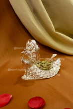 Luxury enamel peacock sugar pot for dry fruits, sweets, and condiments – elegant silver finish for festive, wedding, and anniversary gifting.