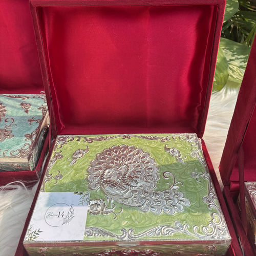 Enamel Peacock Dry Fruit Box