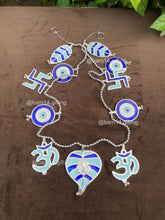 Handmade Evil Eye Bandhanwar door hanging, symbol of protection and good fortune, ideal for home décor, spiritual occasions, and gifting.