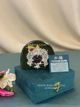 Pure Silver Ladoo Gopal on Jade Green Stone