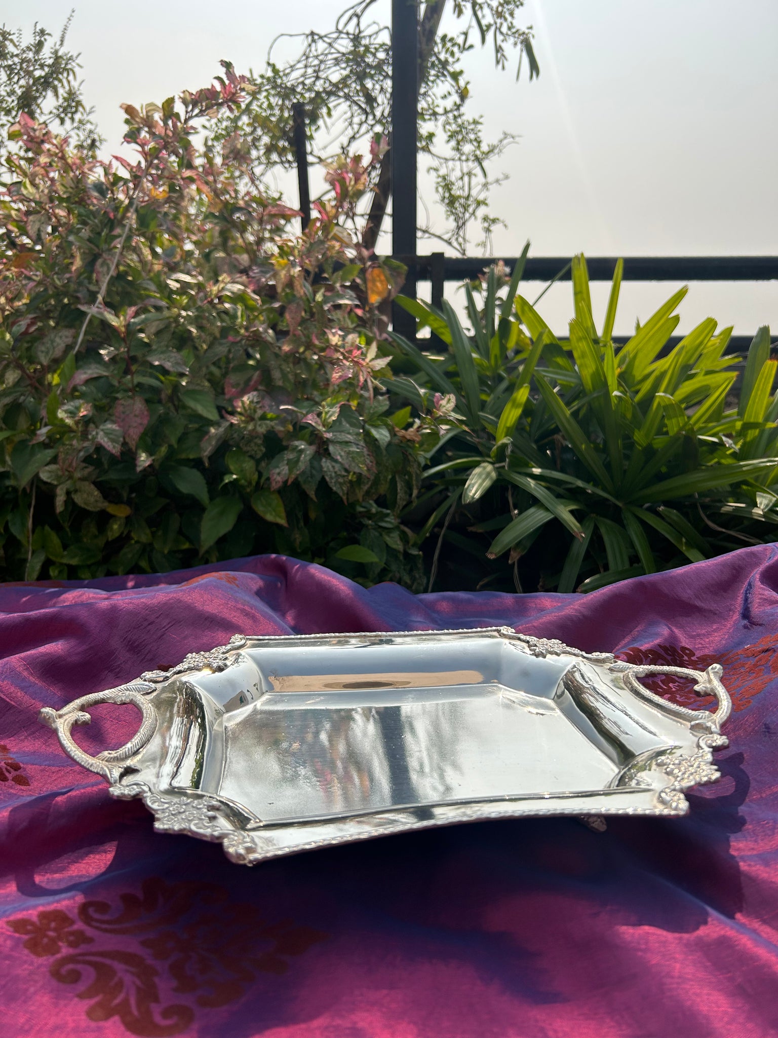 Vintage Silver Look Tray