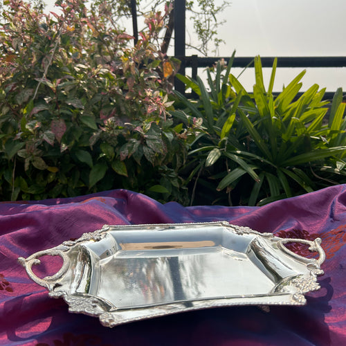 Vintage Silver Look Tray