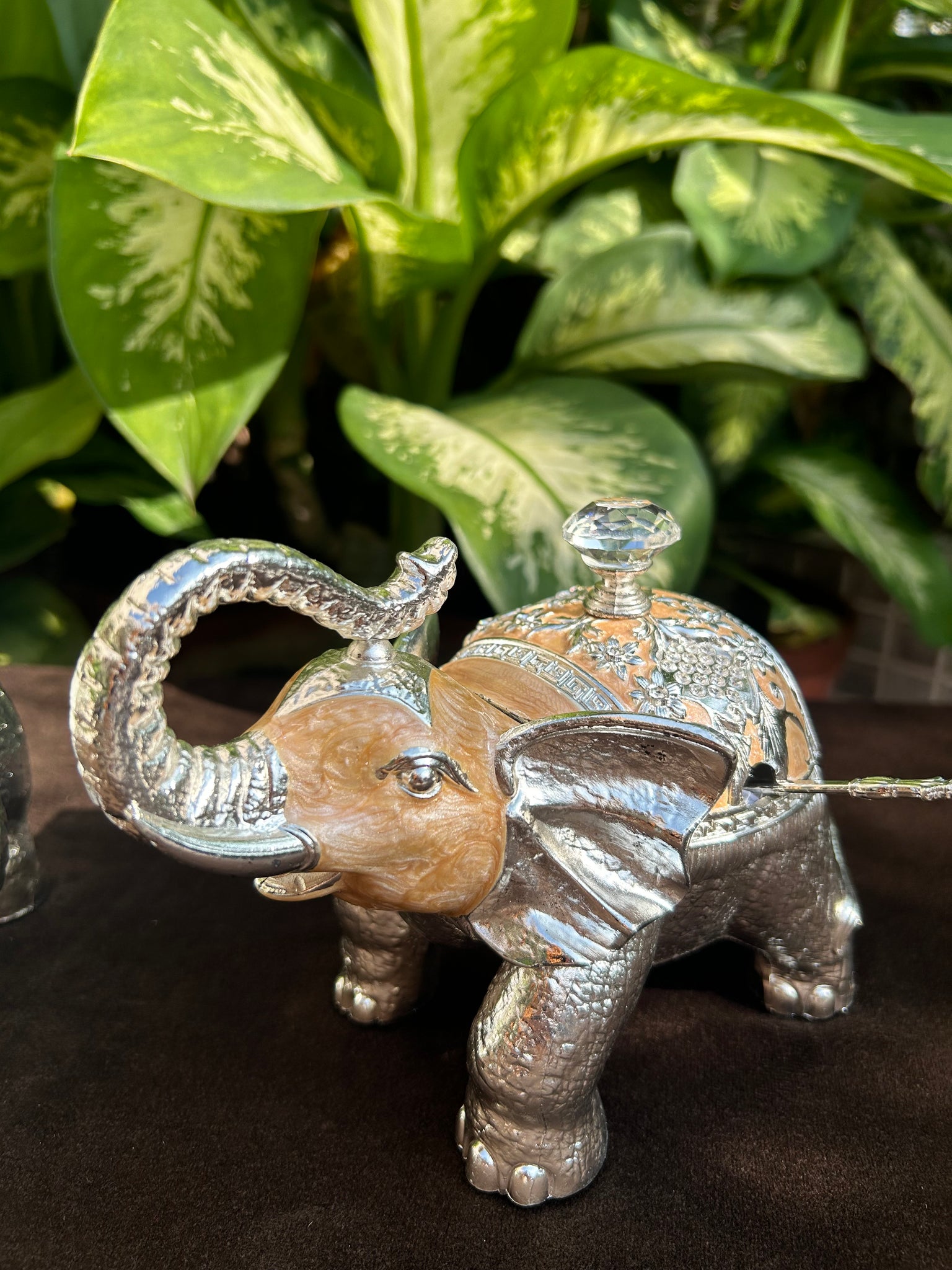 Enamel Sugar Pot - Elephant Shape