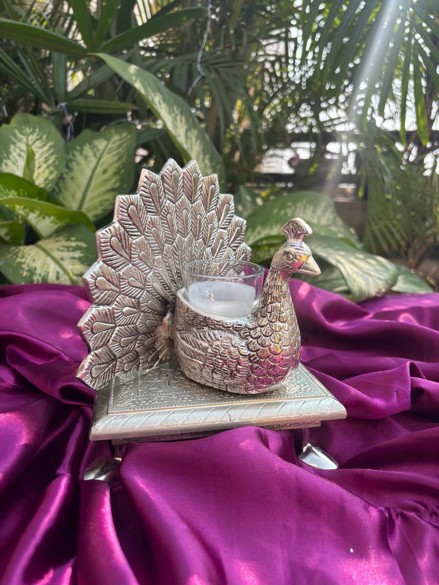 Peacock Candle