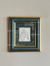 Pure Silver Shiv Pariwar Gold Border Frame Idol