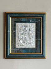 Pure Silver Ram Darbar Gold Border Frame Idol