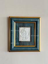 Pure Silver Radha Kishan Gold Border Frame Idol