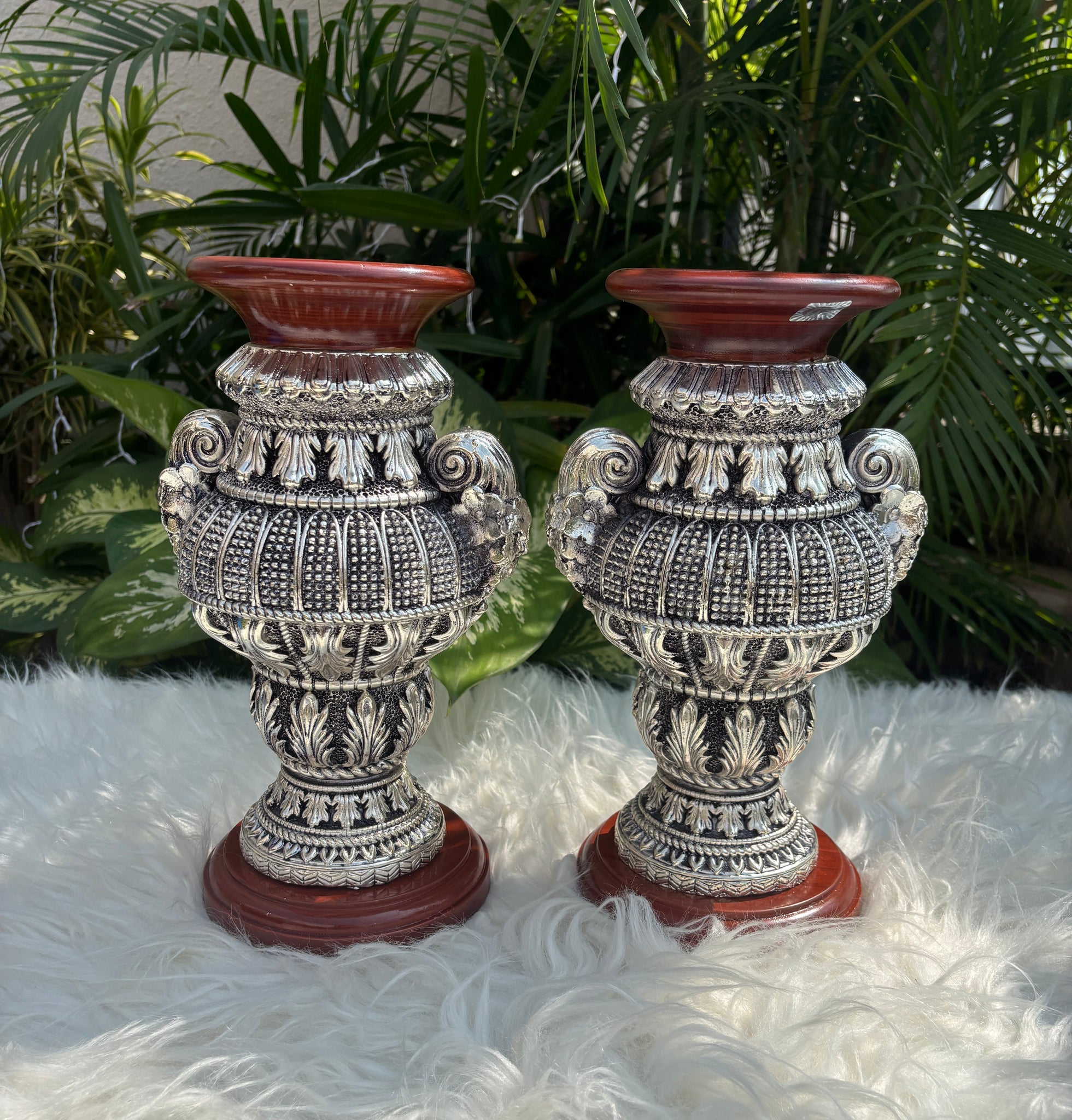 Pure Silver Imperial Flower Vase