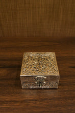 Decorative German silver square money box, ideal for weddings, festivals, and auspicious gifting occasions.