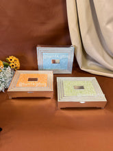 Silver-plated glitter dry fruit box with elegant textured design, ideal for festive gifting, weddings, and Diwali celebrations. Perfect for serving sweets and dry fruits in style.