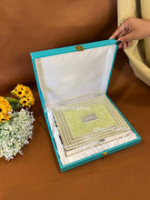 Silver-plated glitter dry fruit box with elegant textured design, ideal for festive gifting, weddings, and Diwali celebrations. Perfect for serving sweets and dry fruits in style.