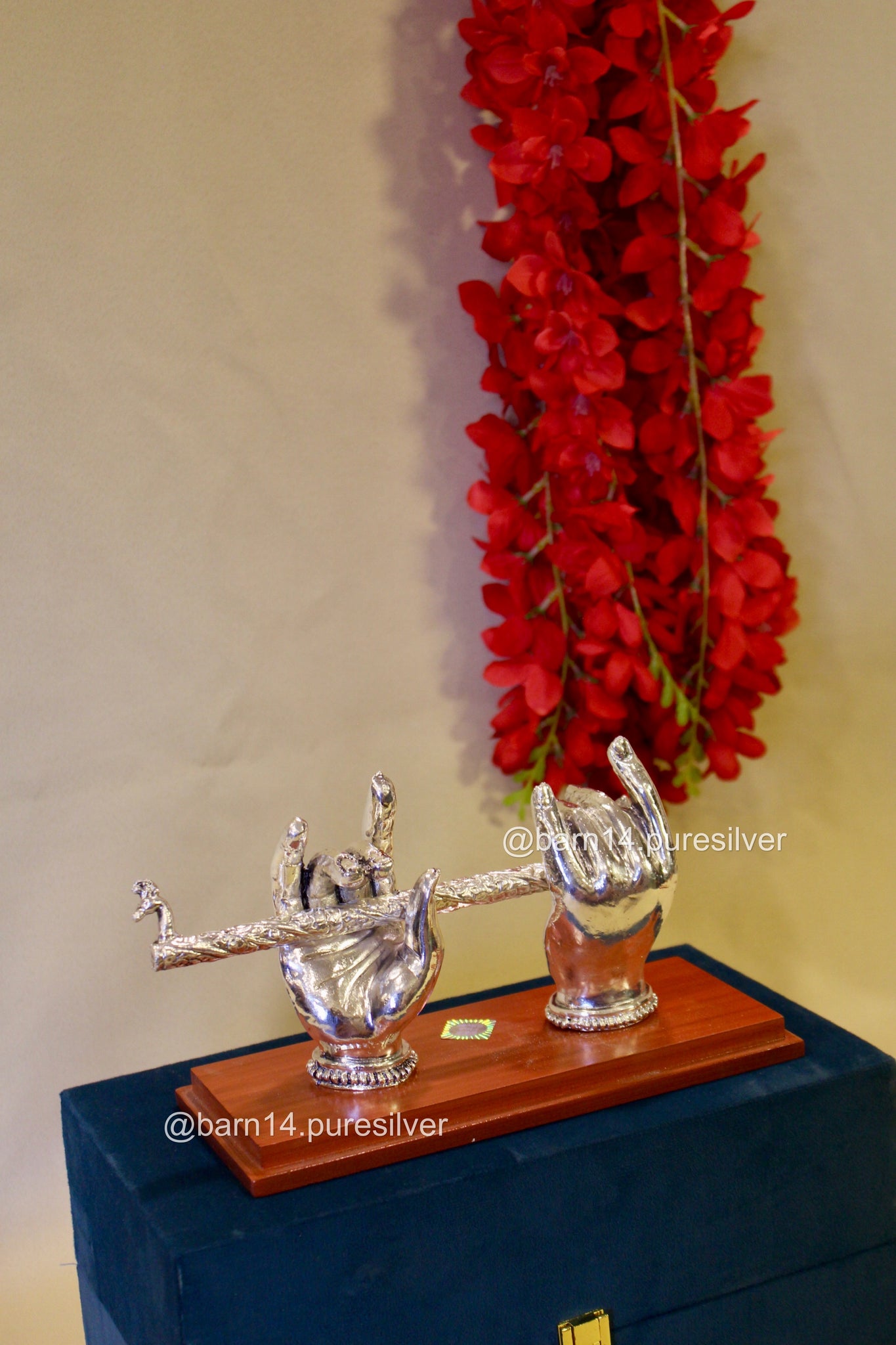 Pure Silver Krishna Basuri Stand