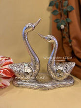 Pure Silver Mother of Pearl Swan