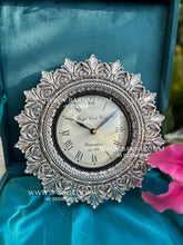 Pure Silver Mandala Clock
