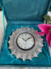 Pure Silver Mandala Clock