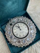 Pure Silver Diamond Design Clock