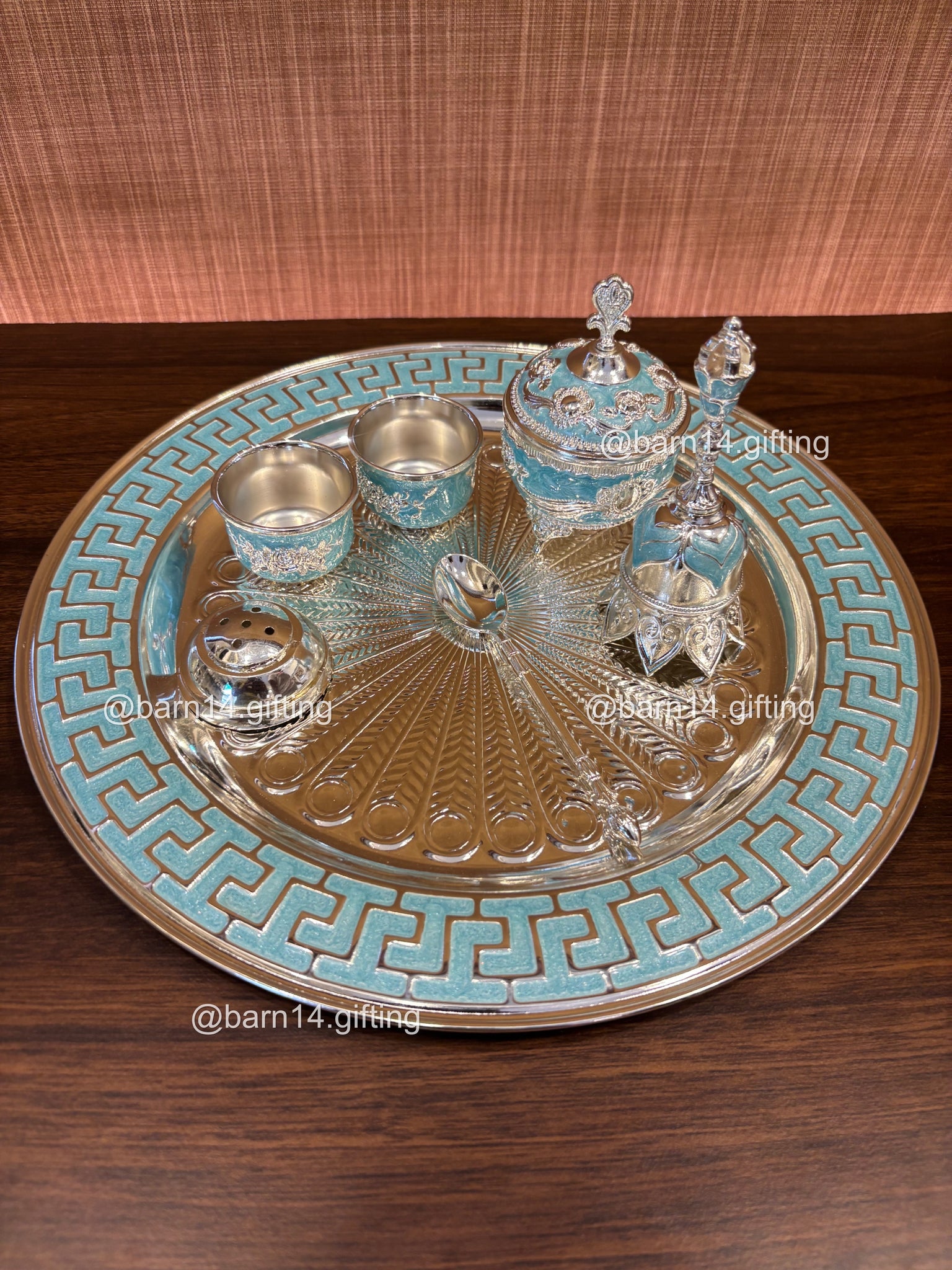 Enamel Puja Thali Set