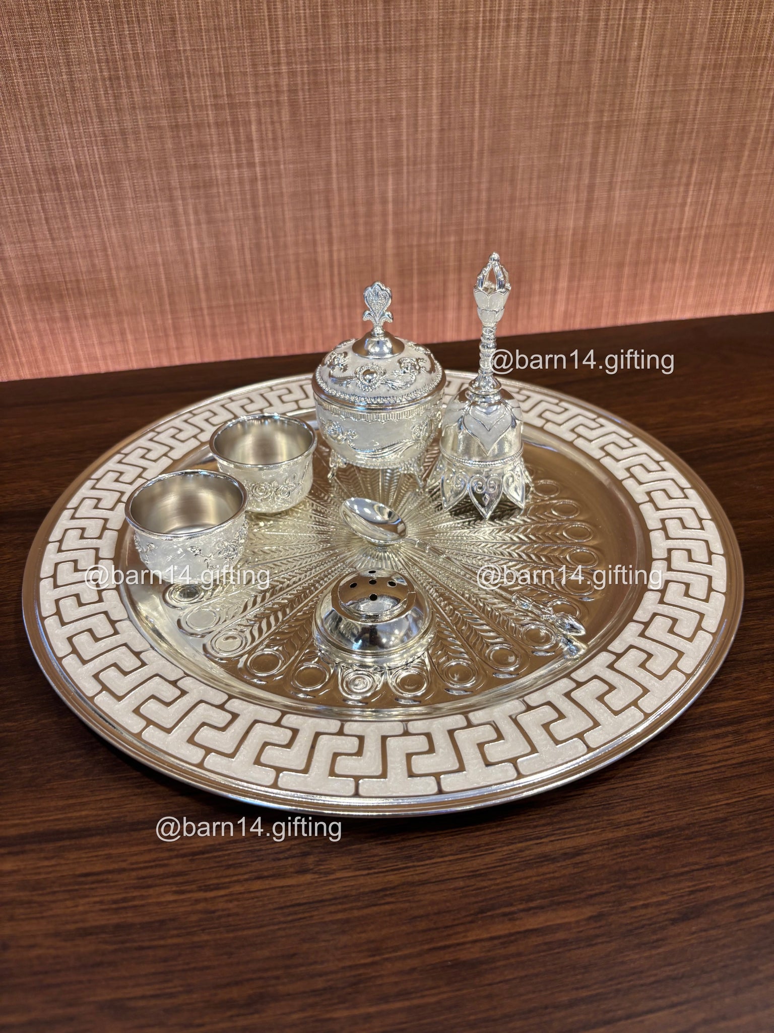 Enamel Puja Thali Set