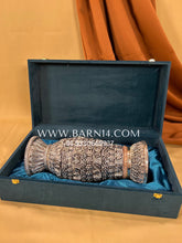 Pure Silver Floral Vase – Rose Quartz Edition