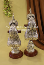 Pure silver peacock on stand