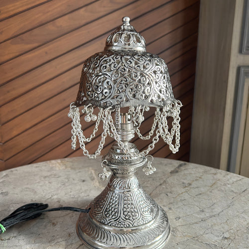 German Silver Table Lamp