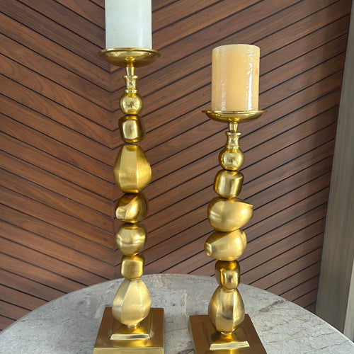 Modern Pebble Candle Stand