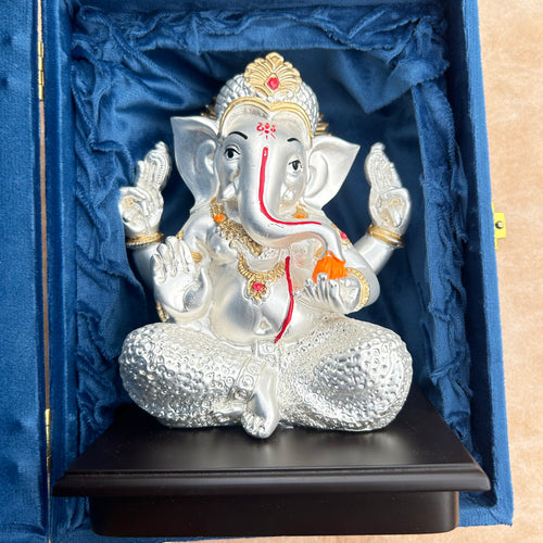 Silver Plated Ganesha Idol