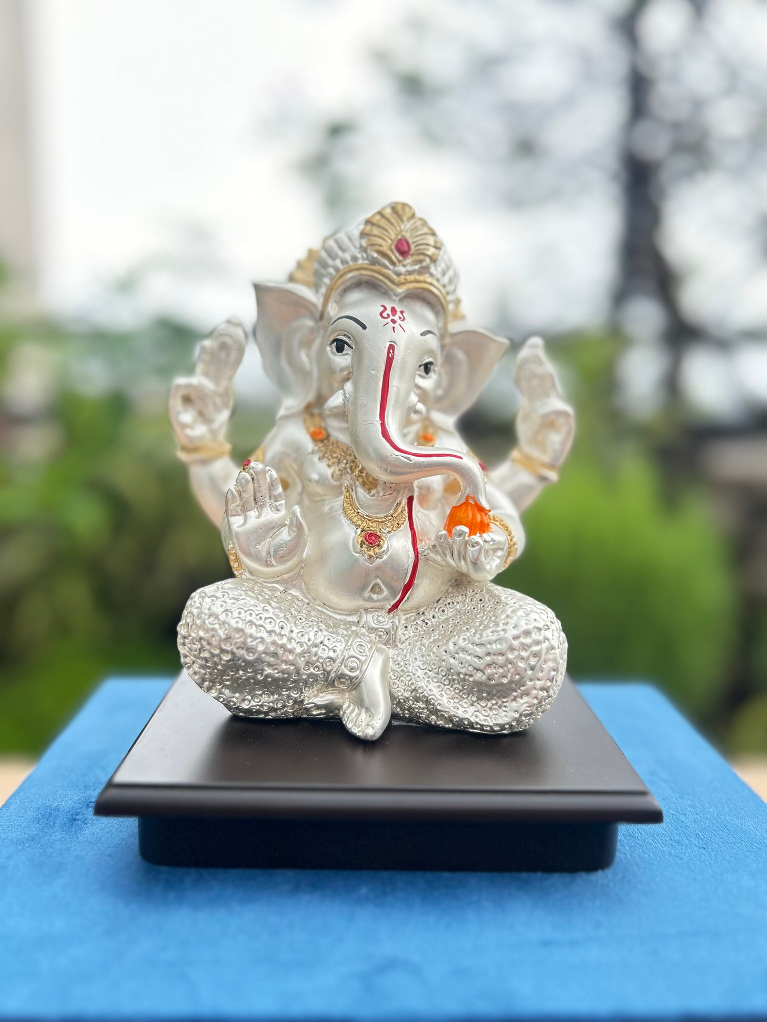 Silver Plated Ganesha Idol