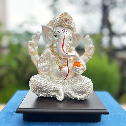 Silver Plated Ganesha Idol