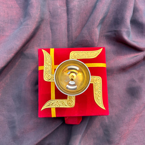 Swastik Diya with Velvet Box