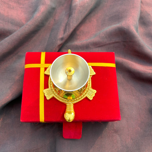 Tortoise Diya with Velvet Box