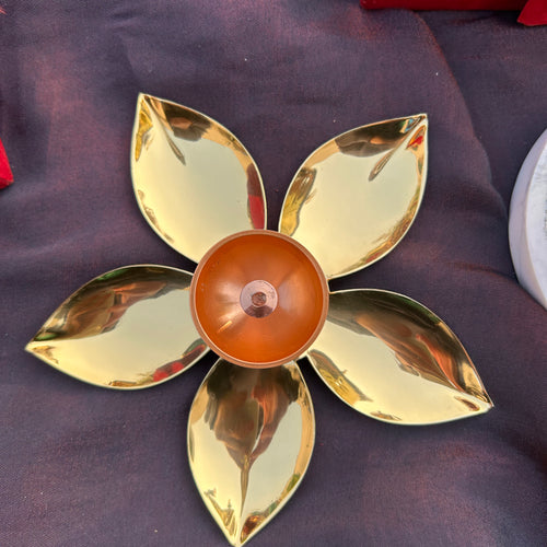 Golden Flower Diya