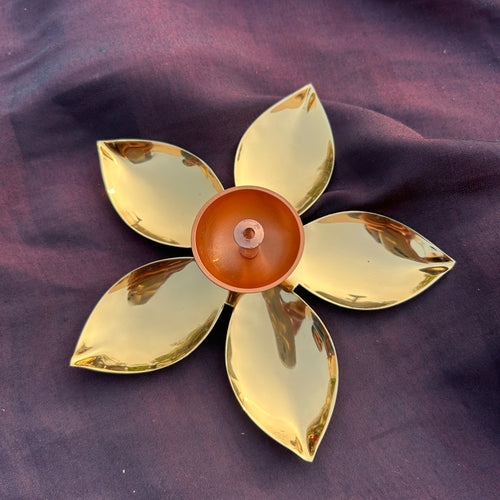 Golden Flower Diya