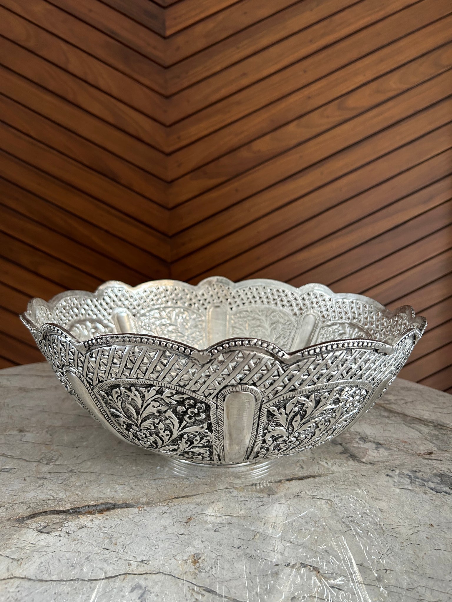 Fine Carved Fruit Bowl