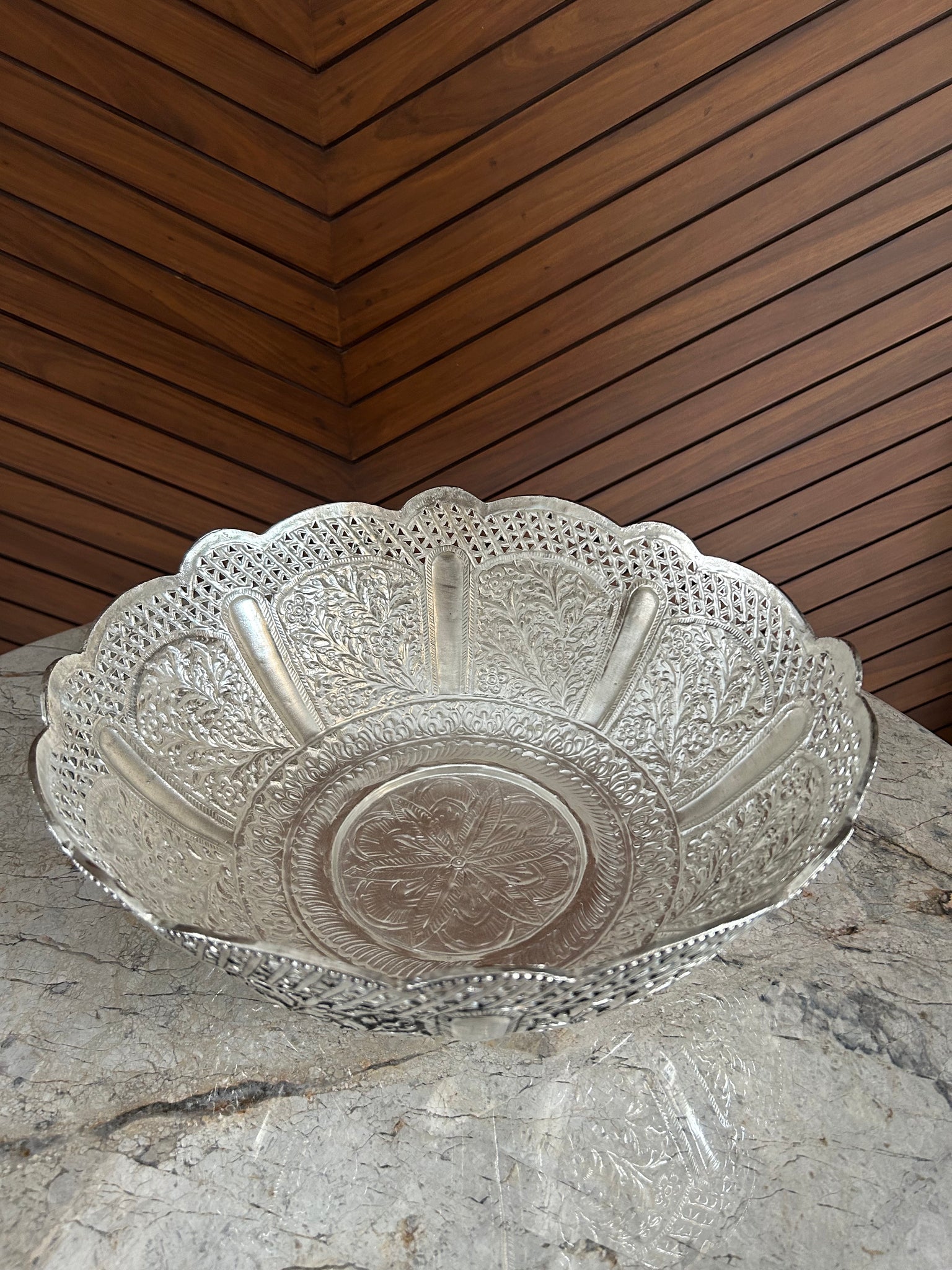 Fine Carved Fruit Bowl