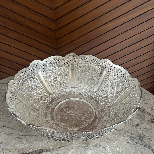 Fine Carved Fruit Bowl