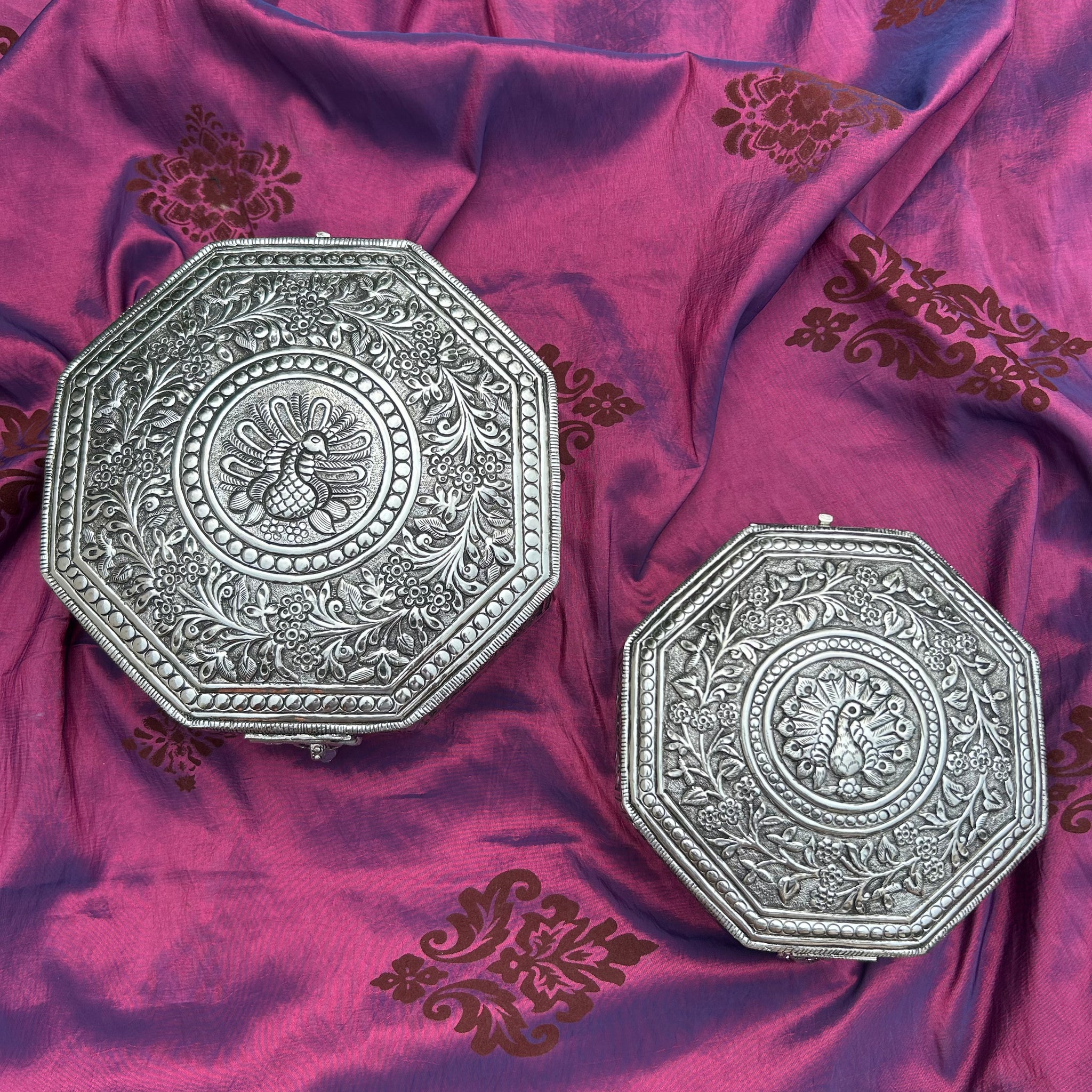 Fine Carved Dry Fruit Box- Octagonal